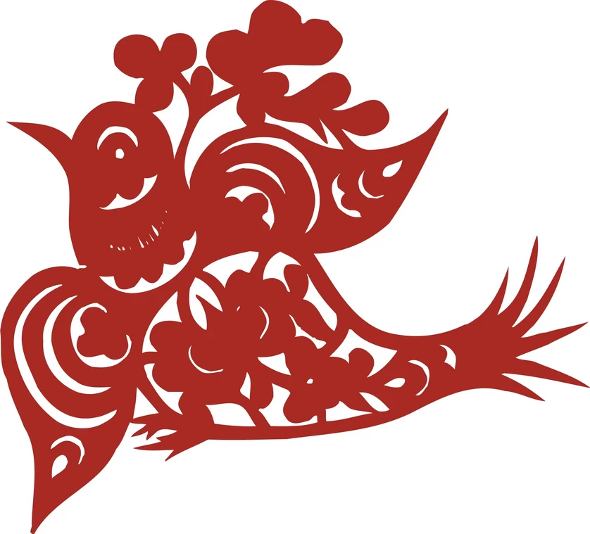 中国风中式传统喜庆民俗人物动物窗花剪纸插画边框AI矢量PNG素材【962】